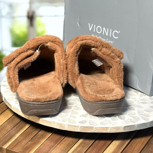 Vionic Marielle Terry Adjustable Orthotic Arch Support Slide Slippers Women’s Si - Picture 9 of 12